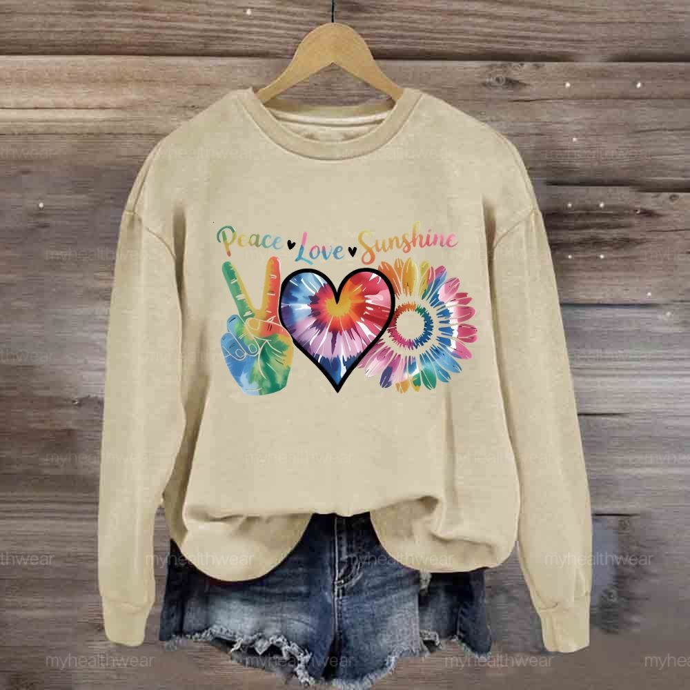 Peace Love Sunshine Sunflower Sweatshirt