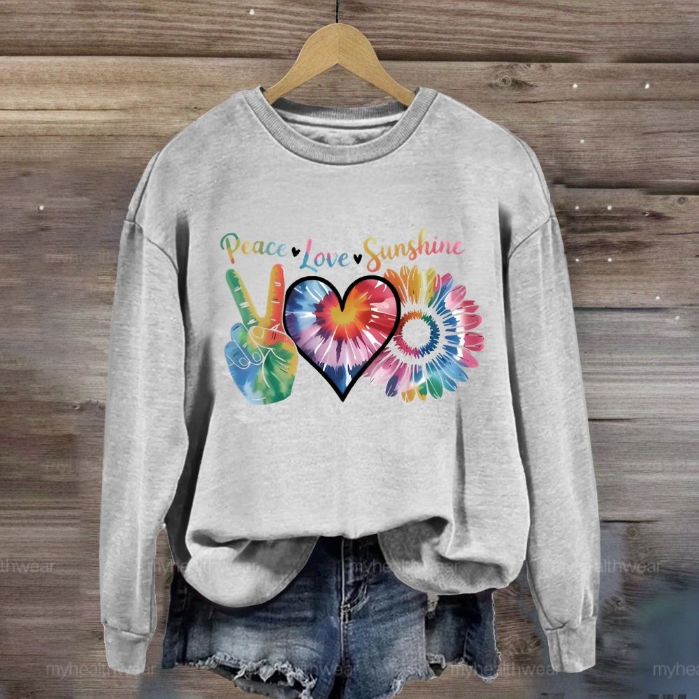 Peace Love Sunshine Sunflower Sweatshirt