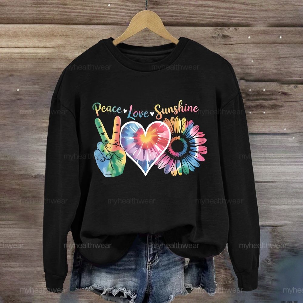 Peace Love Sunshine Sunflower Sweatshirt