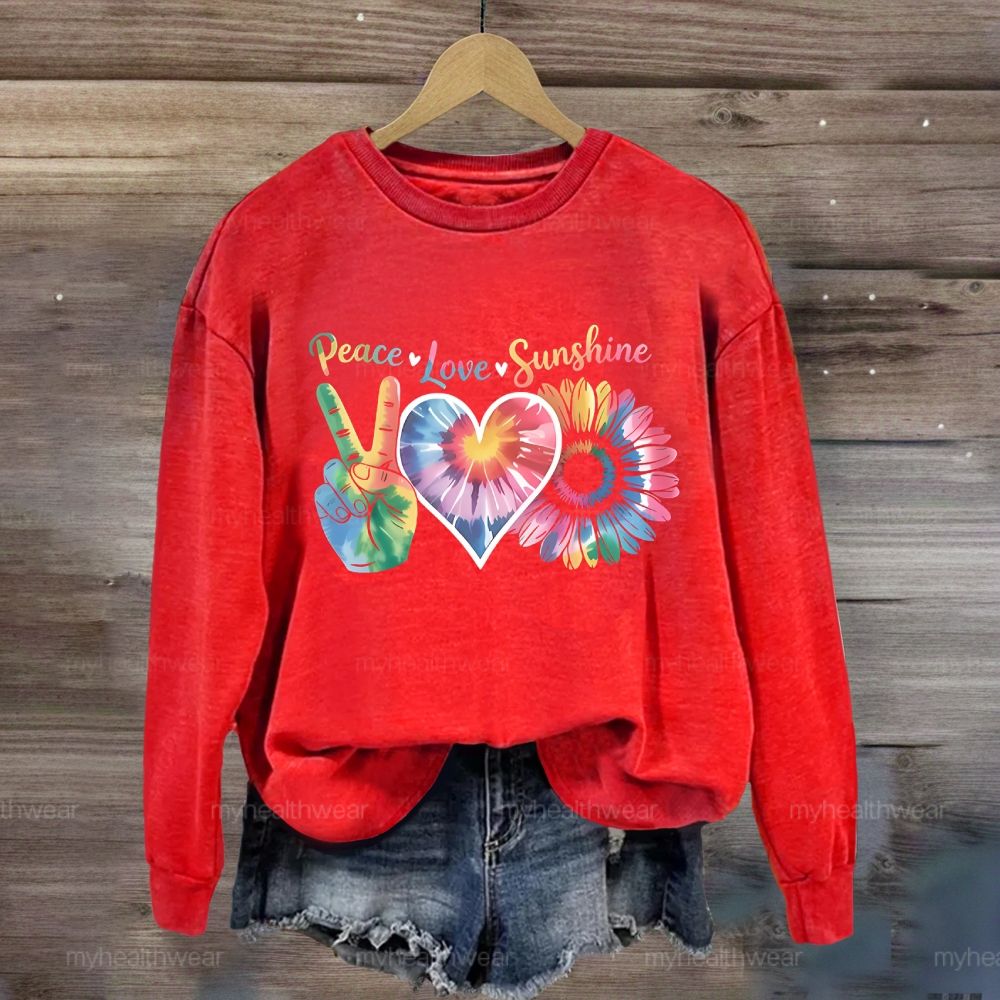 Peace Love Sunshine Sunflower Sweatshirt