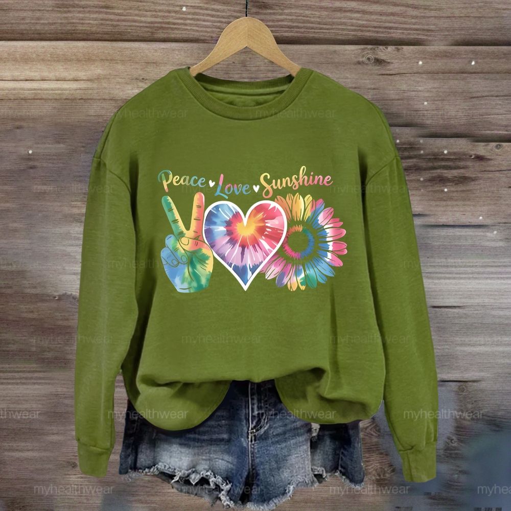 Peace Love Sunshine Sunflower Sweatshirt
