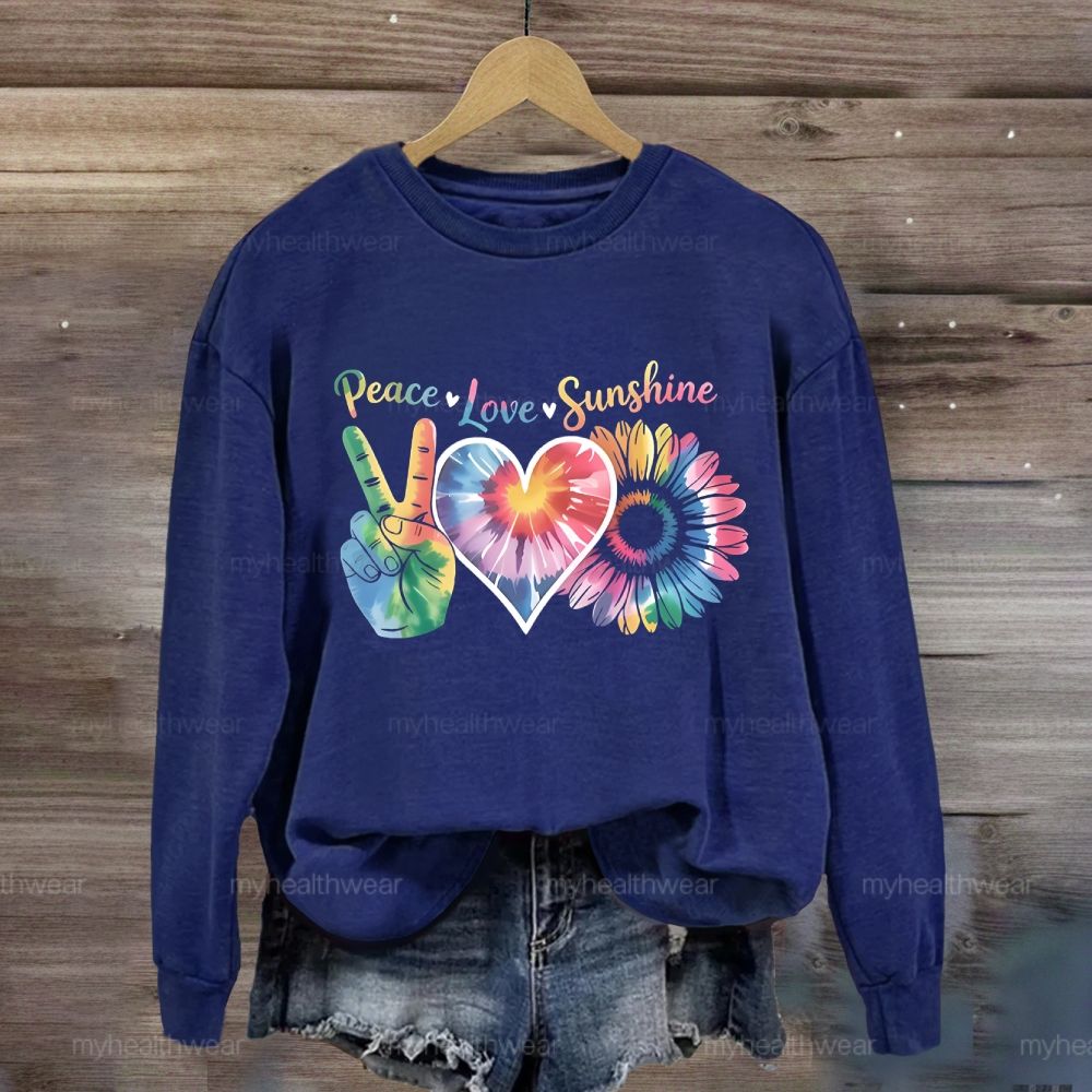 Peace Love Sunshine Sunflower Sweatshirt