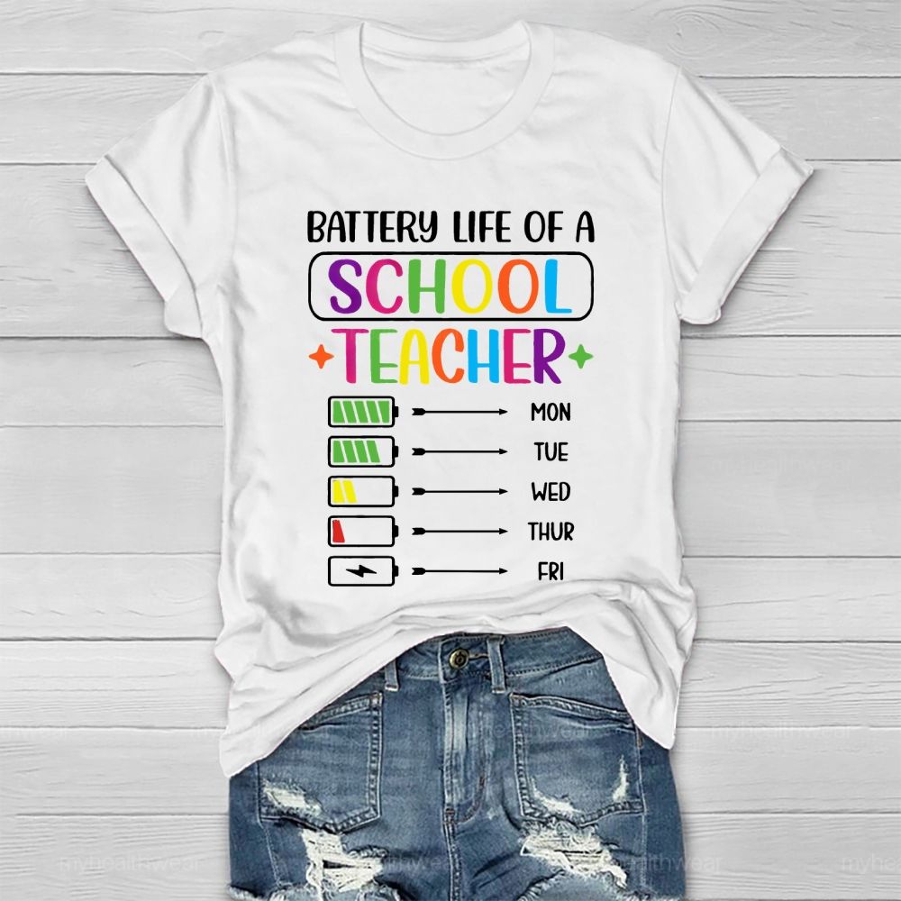 Battery Life Of A School Teacher  Healthwear T-shirt