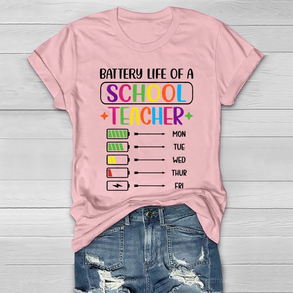 Battery Life Of A School Teacher  Healthwear T-shirt