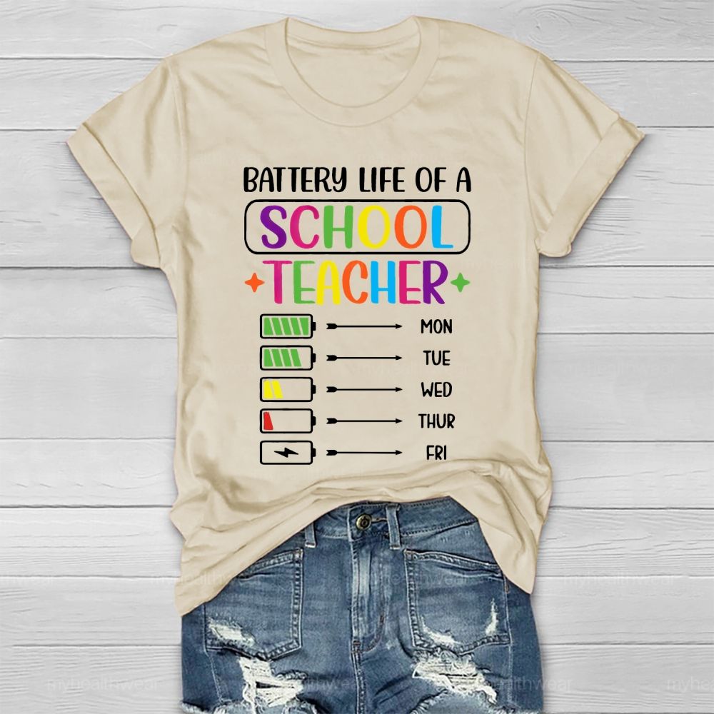 Battery Life Of A School Teacher  Healthwear T-shirt