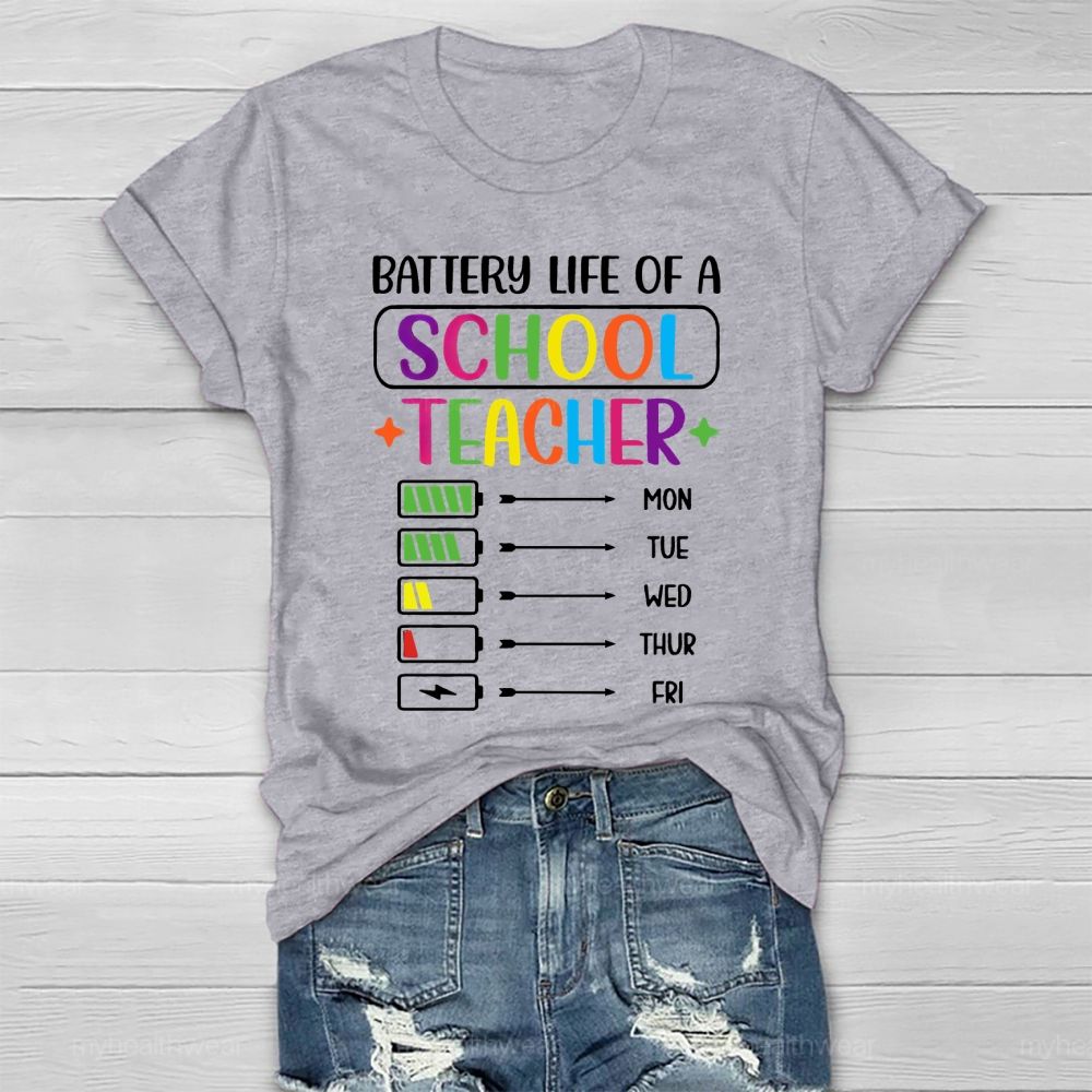 Battery Life Of A School Teacher  Healthwear T-shirt