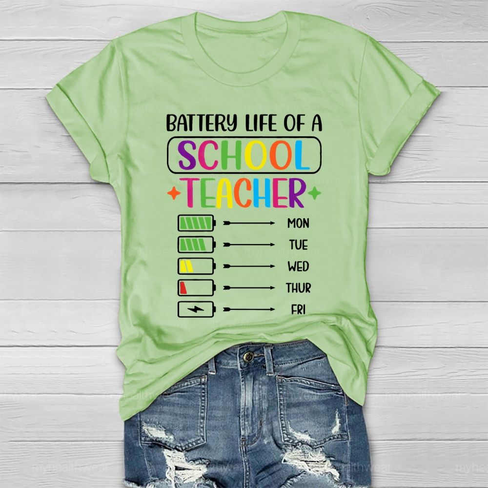 Battery Life Of A School Teacher  Healthwear T-shirt