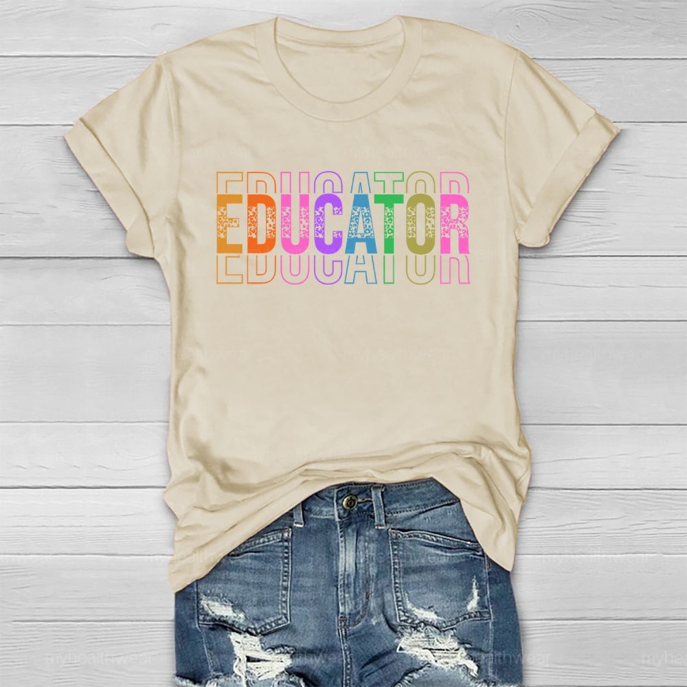 Educator Color Letters Healthwear T-shirt