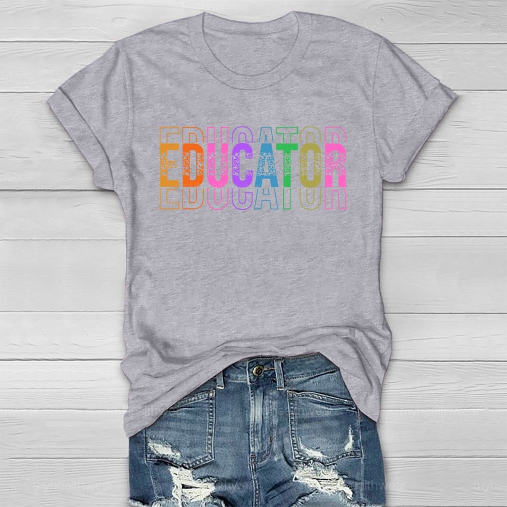 Educator Color Letters Healthwear T-shirt