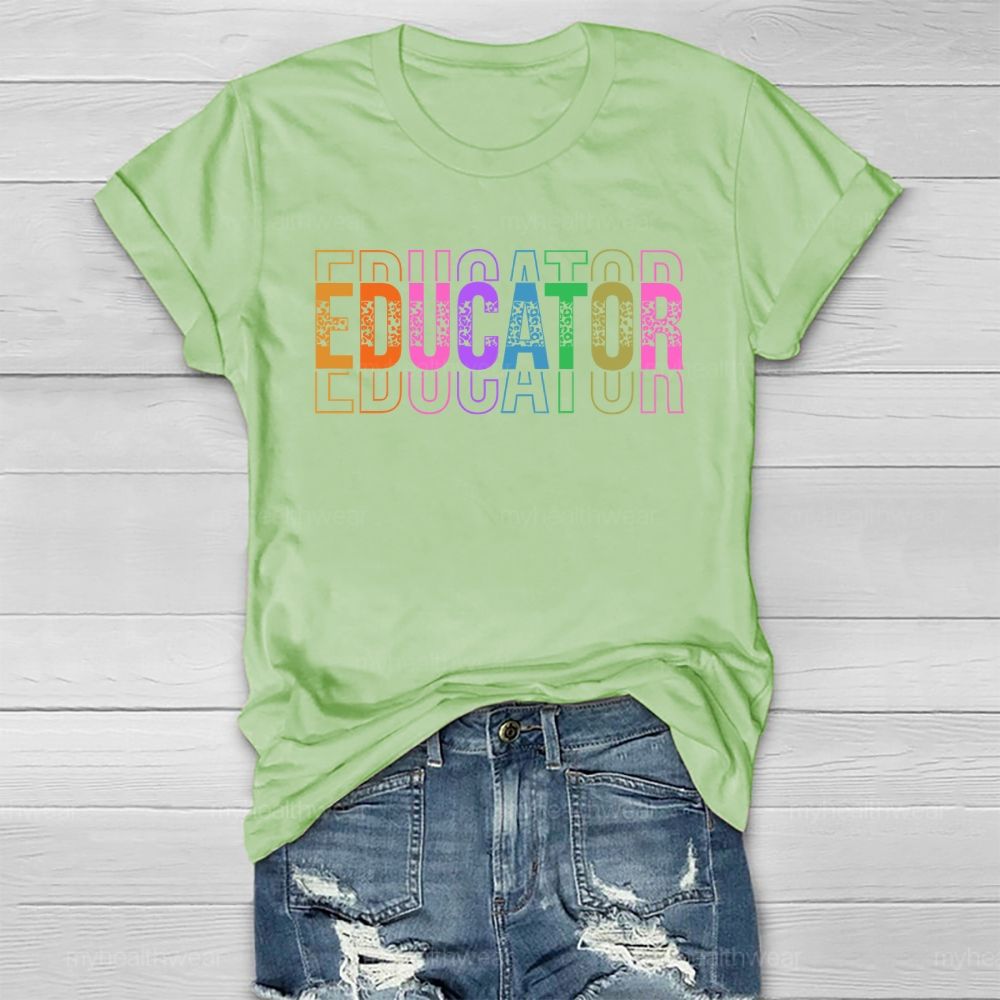 Educator Color Letters Healthwear T-shirt
