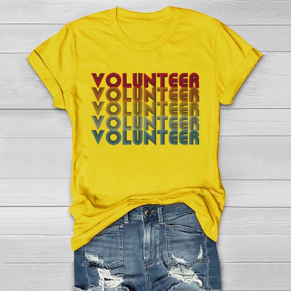 Volunteer Color Letter Healthwear T-shirt