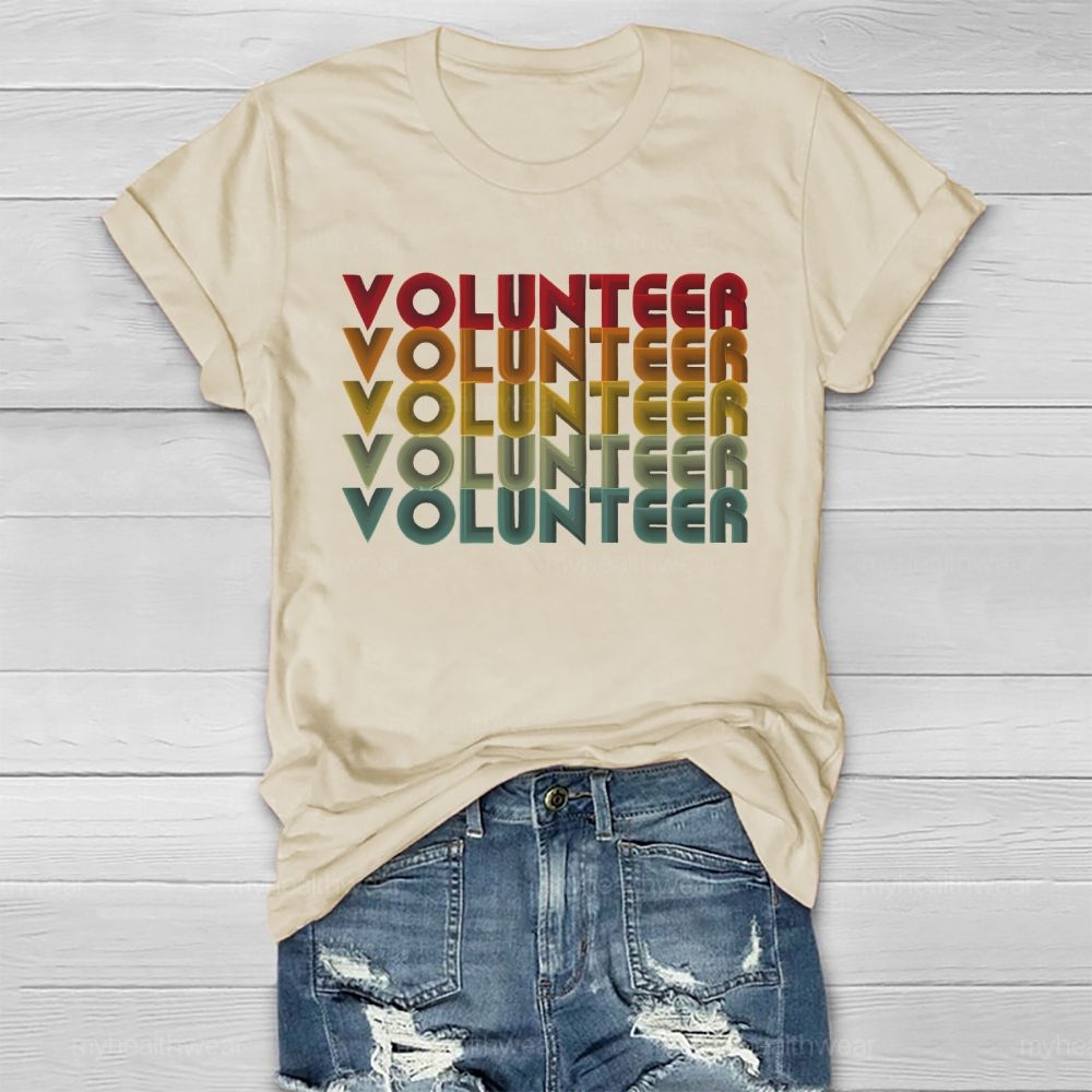 Volunteer Color Letter Healthwear T-shirt