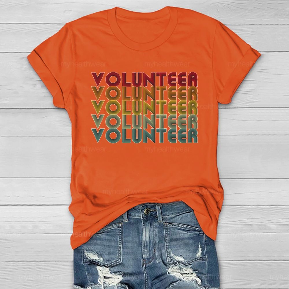 Volunteer Color Letter Healthwear T-shirt