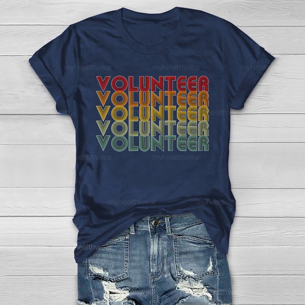 Volunteer Color Letter Healthwear T-shirt