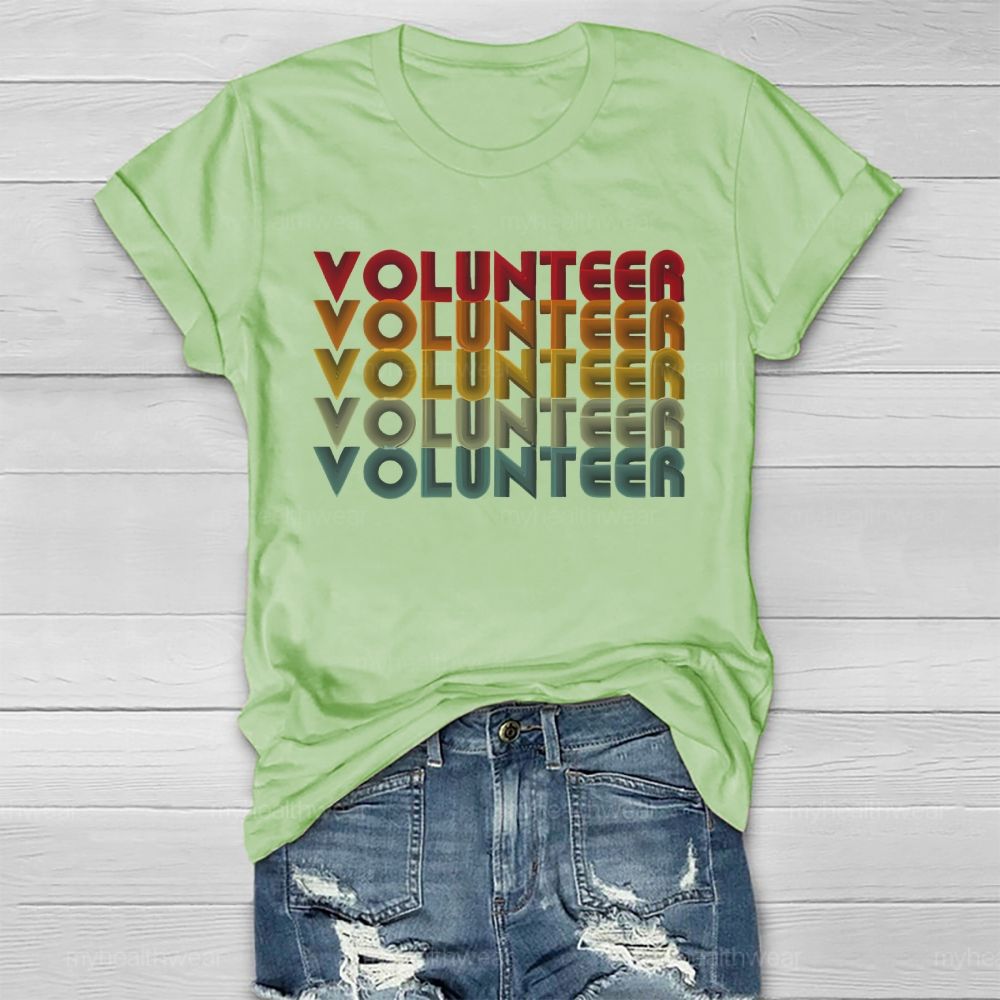 Volunteer Color Letter Healthwear T-shirt
