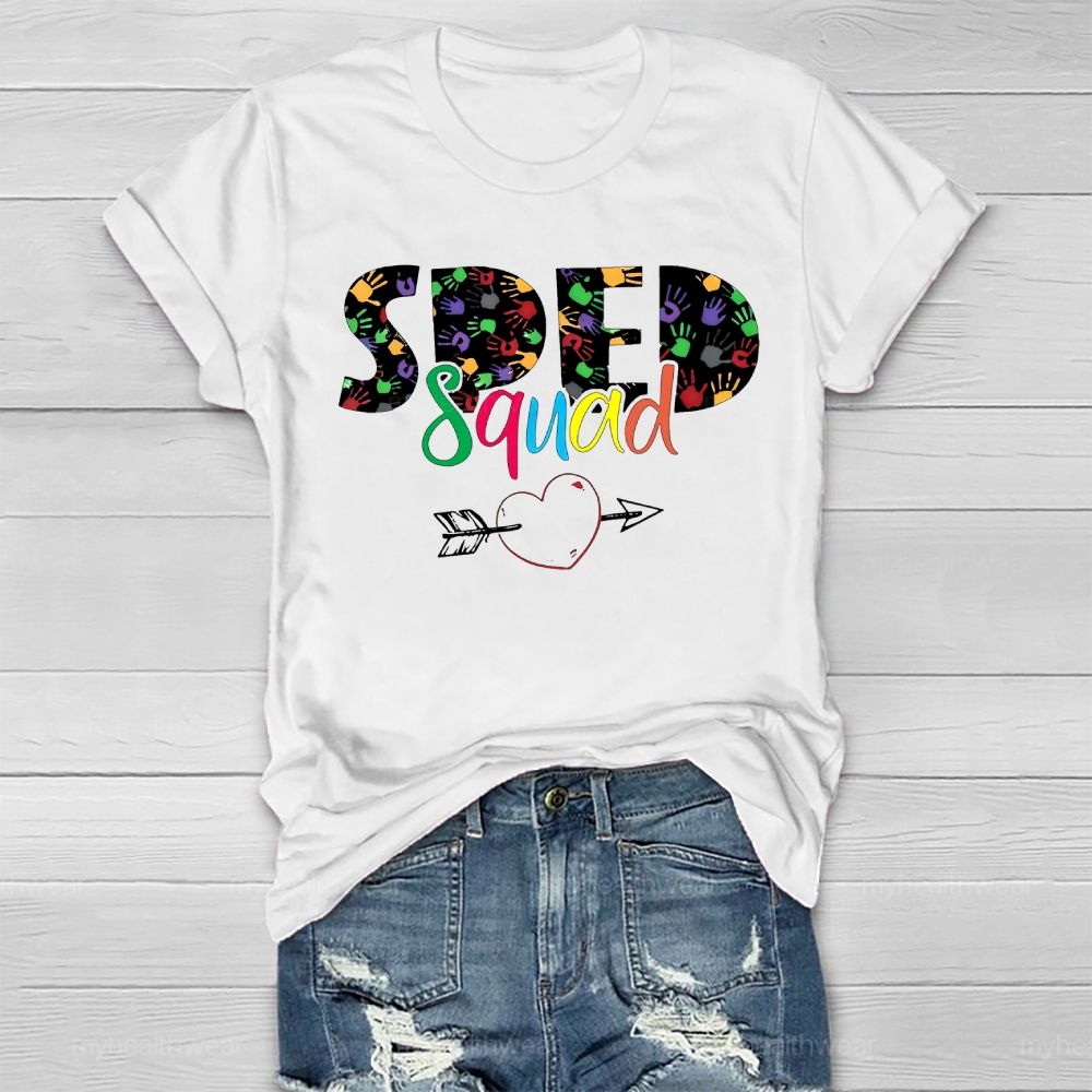 SPED Squad Handprint Healthwear T-shirt