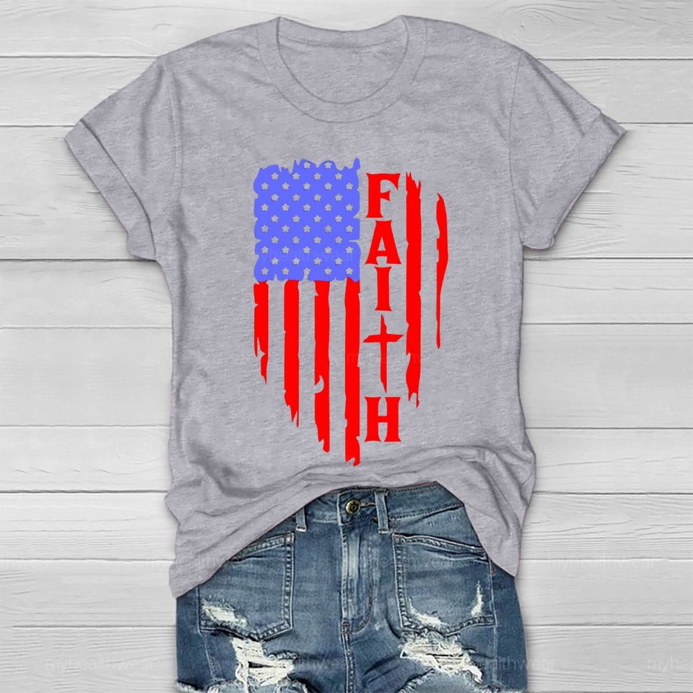 Faith Flag Star Healthwear T-shirt