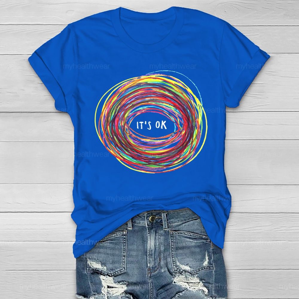 It's Ok Colorful Coil Healthwear T-shirt