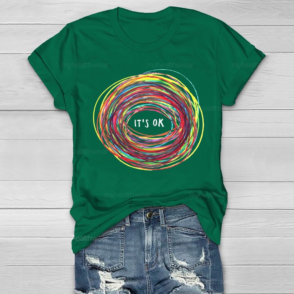 It's Ok Colorful Coil Healthwear T-shirt