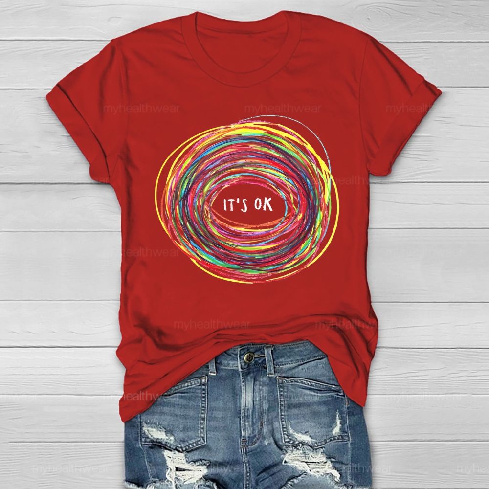 It's Ok Colorful Coil Healthwear T-shirt