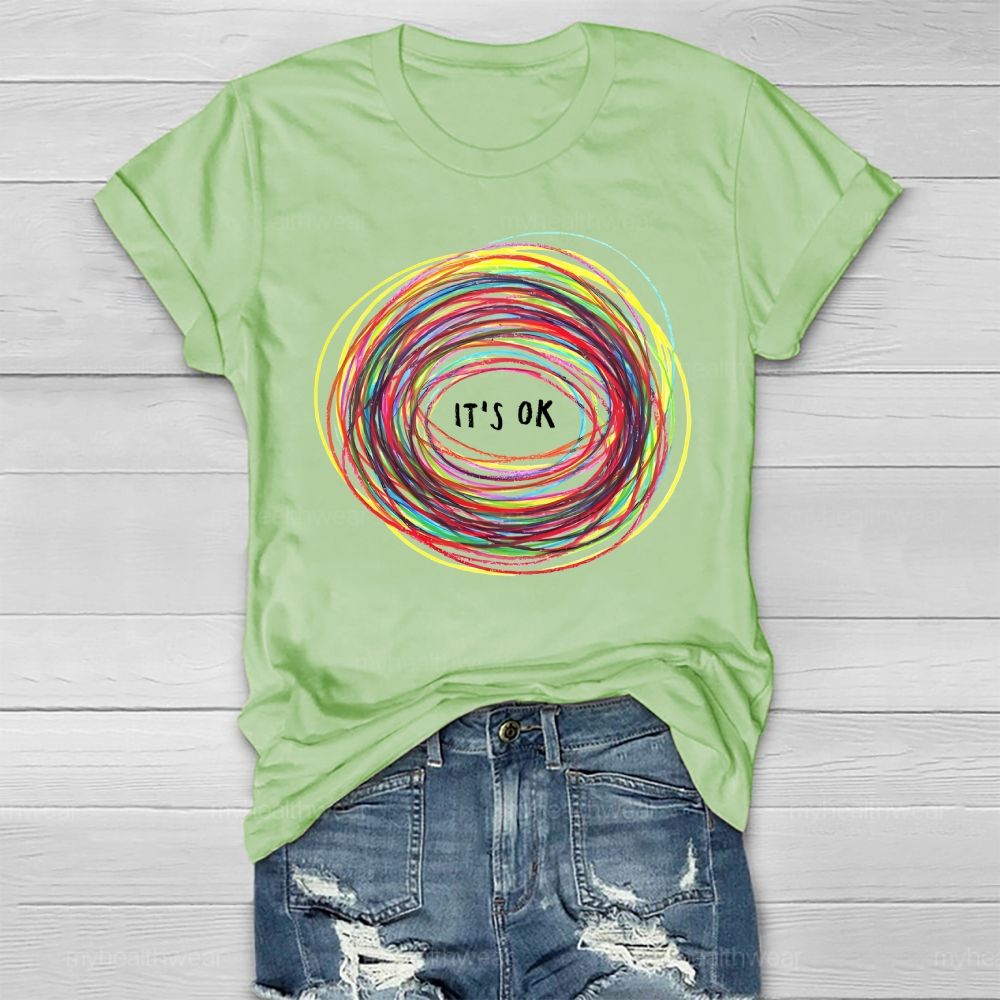 It's Ok Colorful Coil Healthwear T-shirt