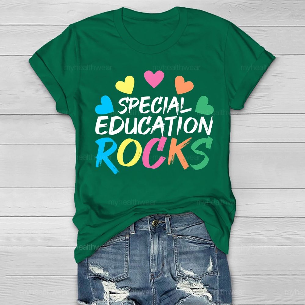 Special Education Rocks Healthwear T-shirt