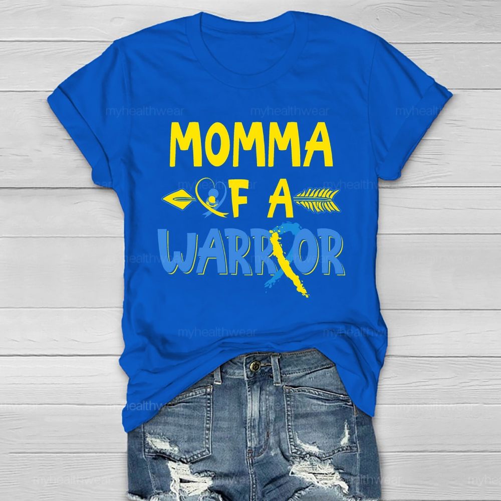 Momma Of A  Warrior Syndrome Down Healthwear T-shirt