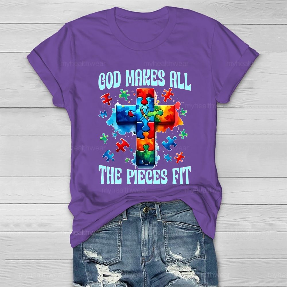 God Makes All The Pieces Fit Healthwear T-shirt