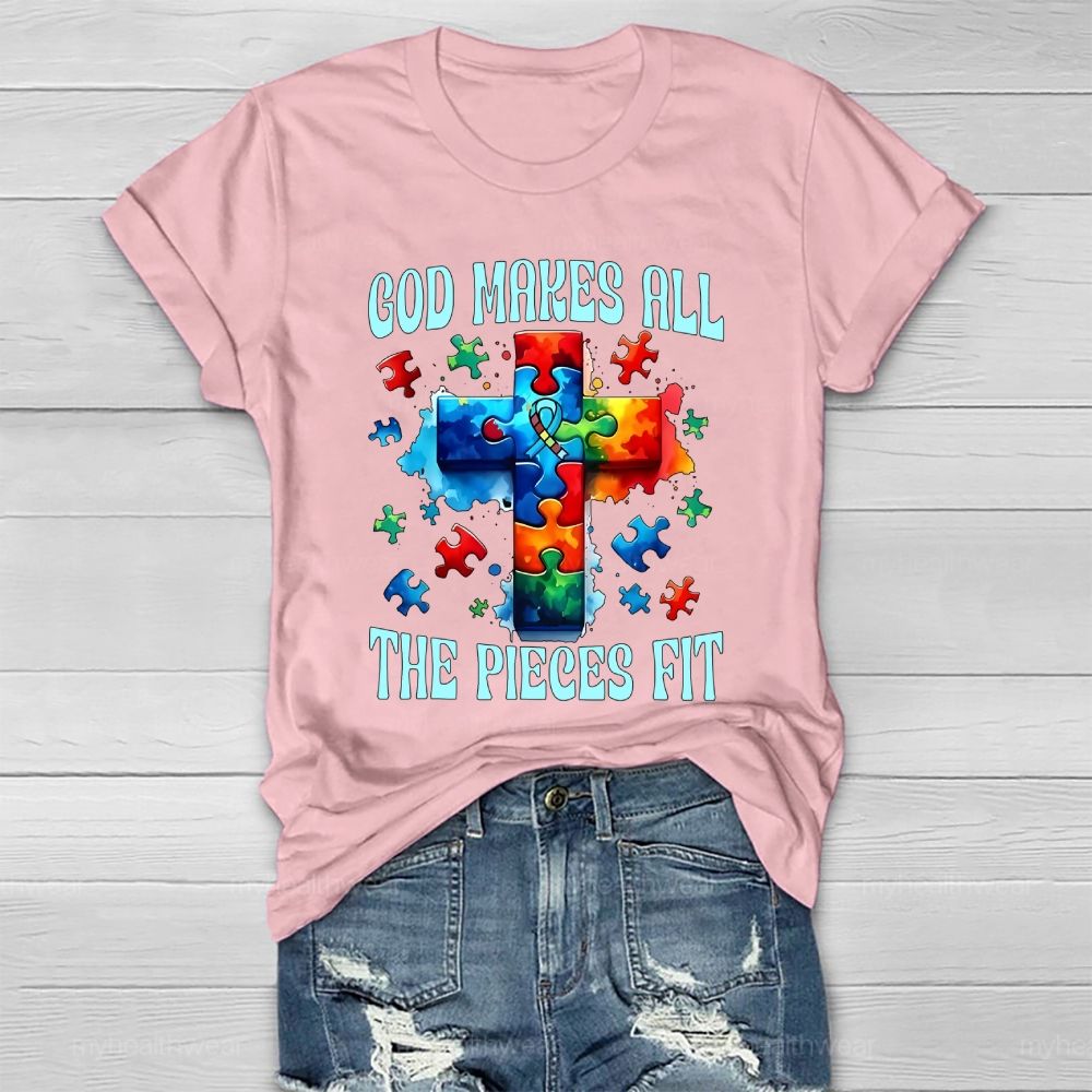 God Makes All The Pieces Fit Healthwear T-shirt