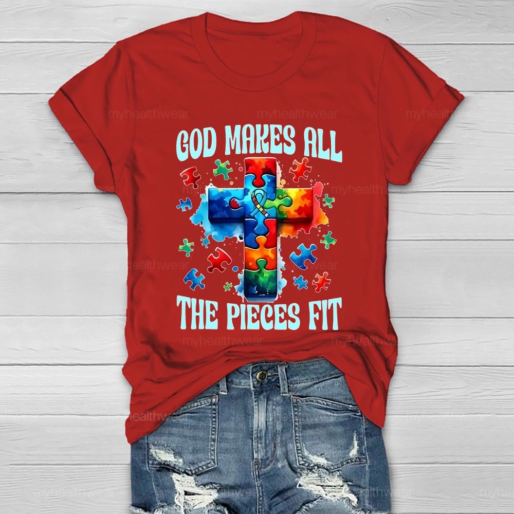God Makes All The Pieces Fit Healthwear T-shirt