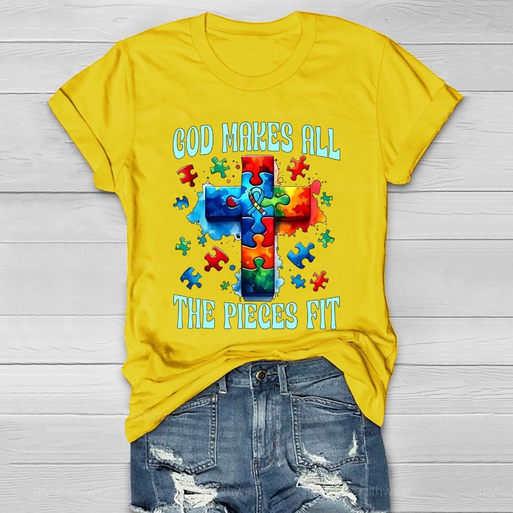 God Makes All The Pieces Fit Healthwear T-shirt