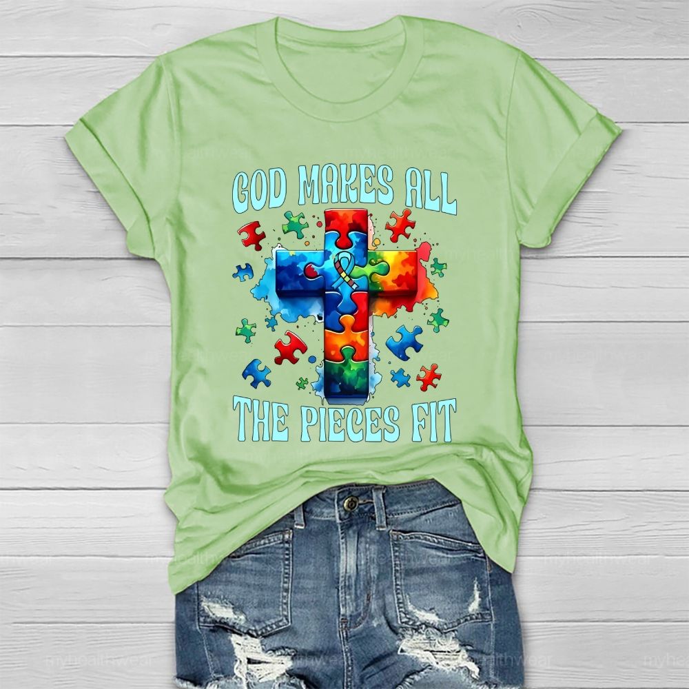 God Makes All The Pieces Fit Healthwear T-shirt