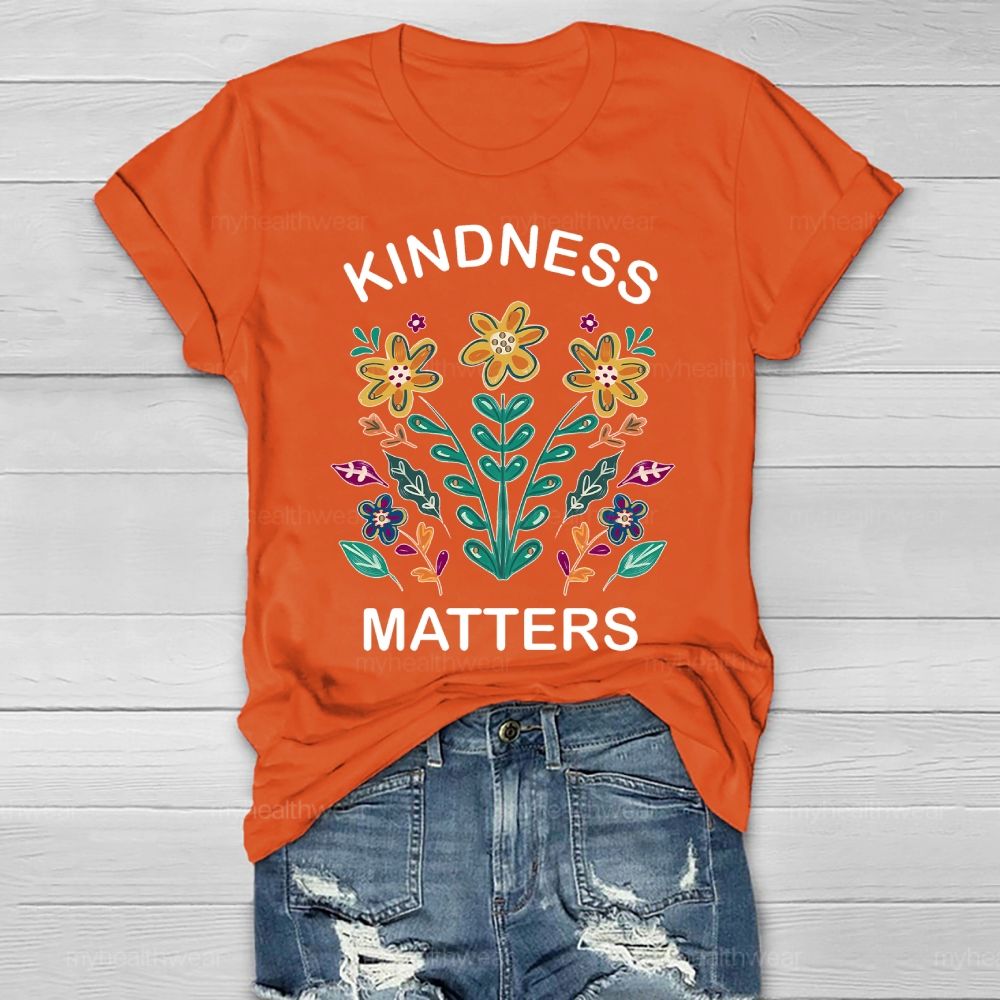 Kindness Matters Plants Illustration Healthwear T-shirt