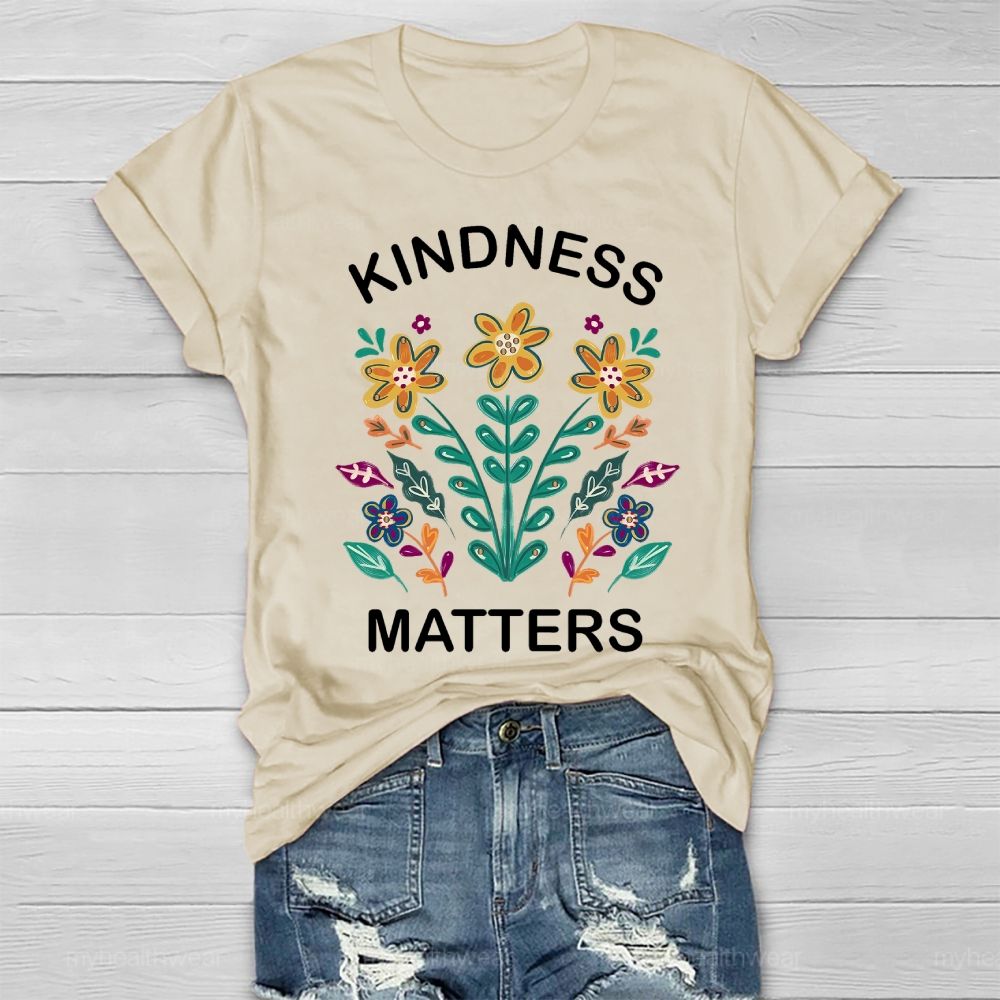 Kindness Matters Plants Illustration Healthwear T-shirt