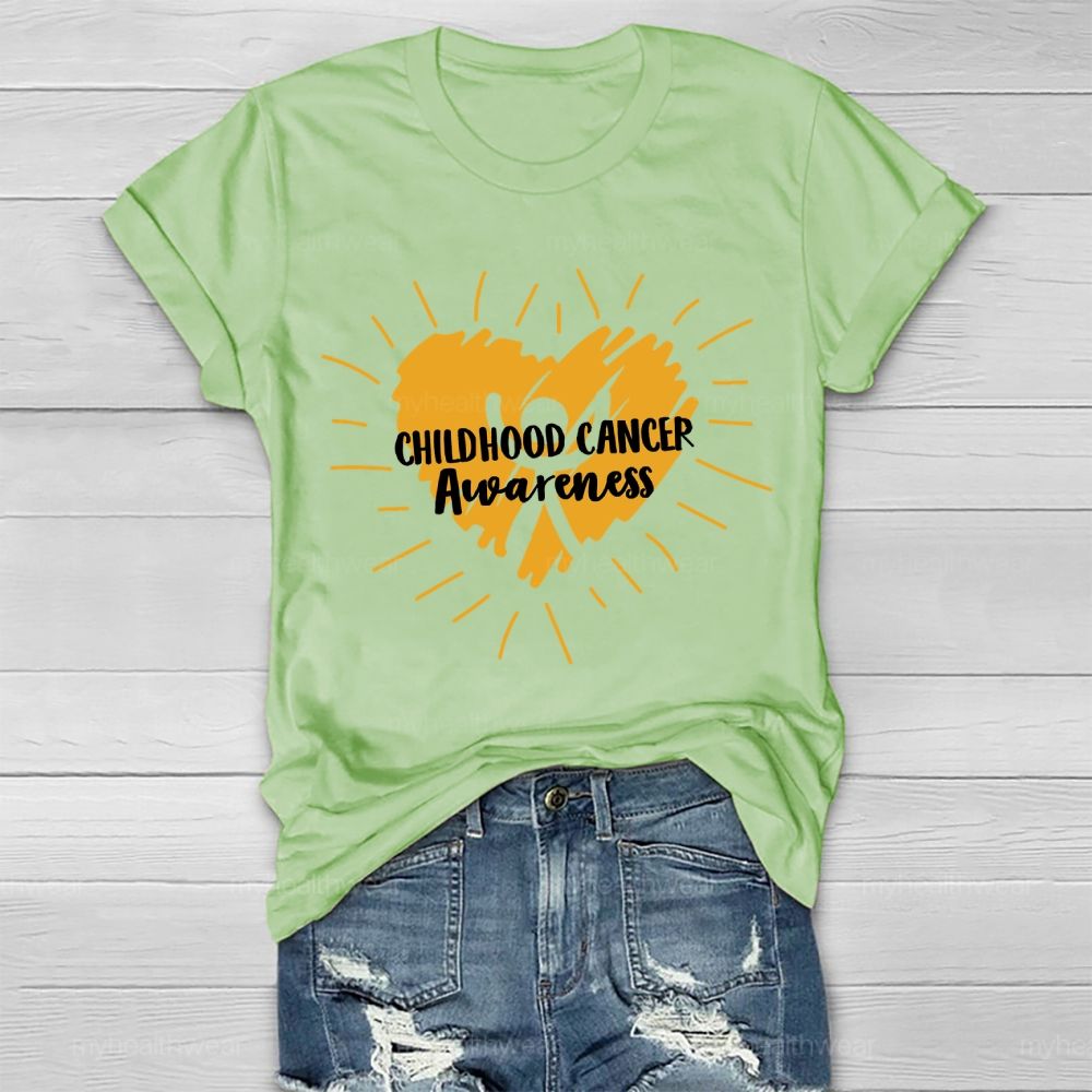 Childhood Cancer Awareness Graphic Healthwear T-shirt