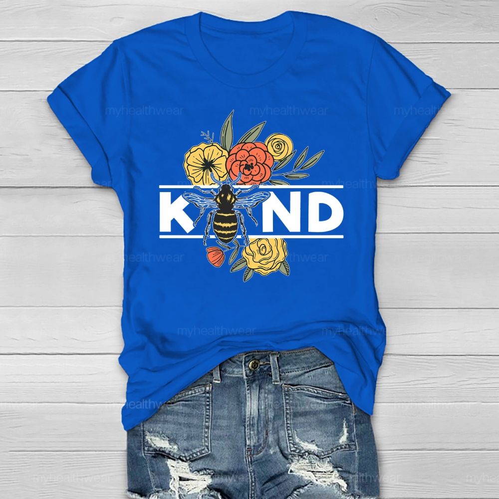 Bee Kind Flowers Bees Healthwear T-shirt