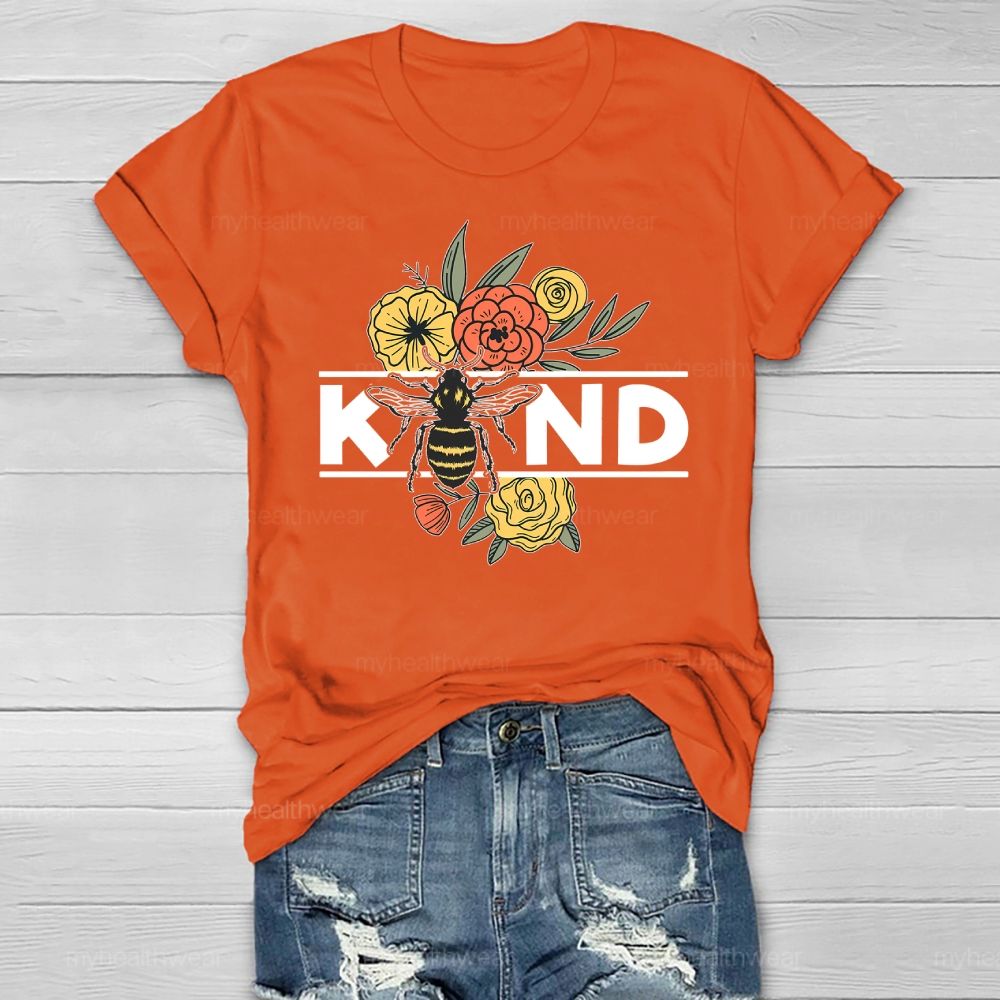 Bee Kind Flowers Bees Healthwear T-shirt