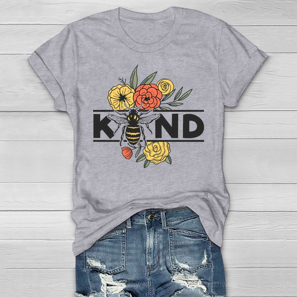 Bee Kind Flowers Bees Healthwear T-shirt