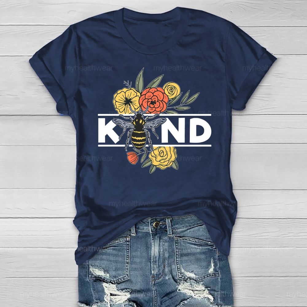 Bee Kind Flowers Bees Healthwear T-shirt