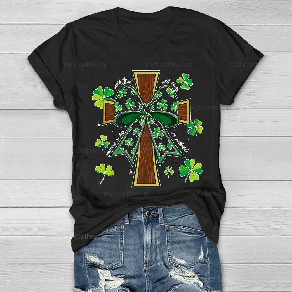 With God All Things Are Possible Christian  Healthwear T-shirt