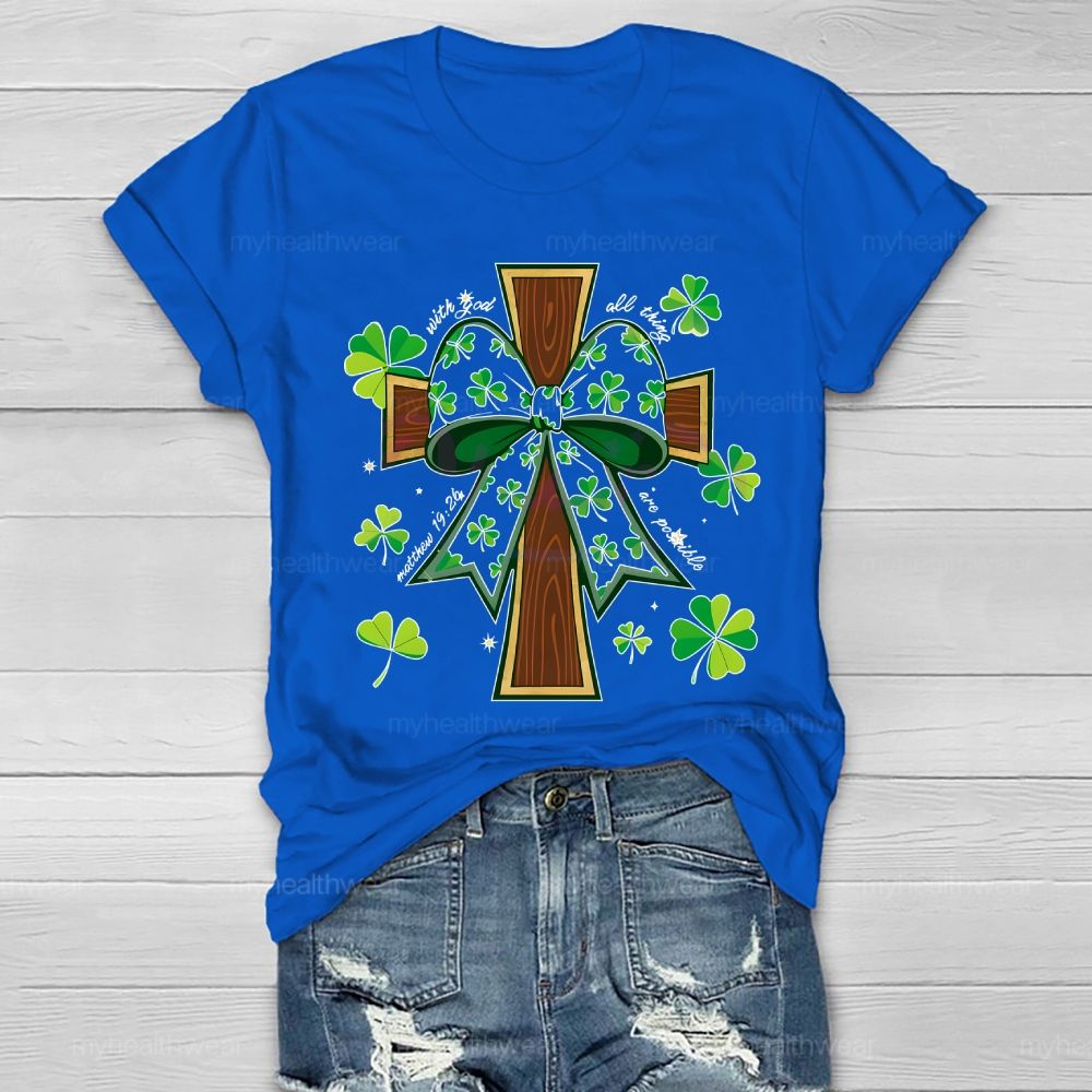 With God All Things Are Possible Christian  Healthwear T-shirt