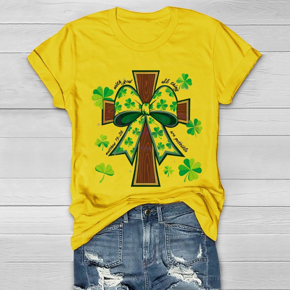 With God All Things Are Possible Christian  Healthwear T-shirt
