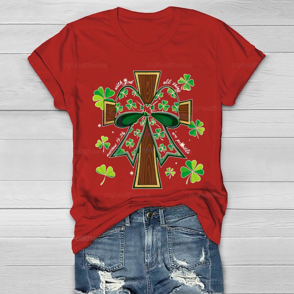 With God All Things Are Possible Christian  Healthwear T-shirt