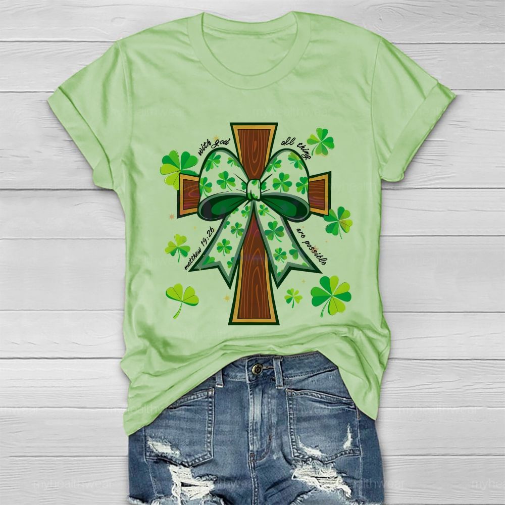 With God All Things Are Possible Christian  Healthwear T-shirt