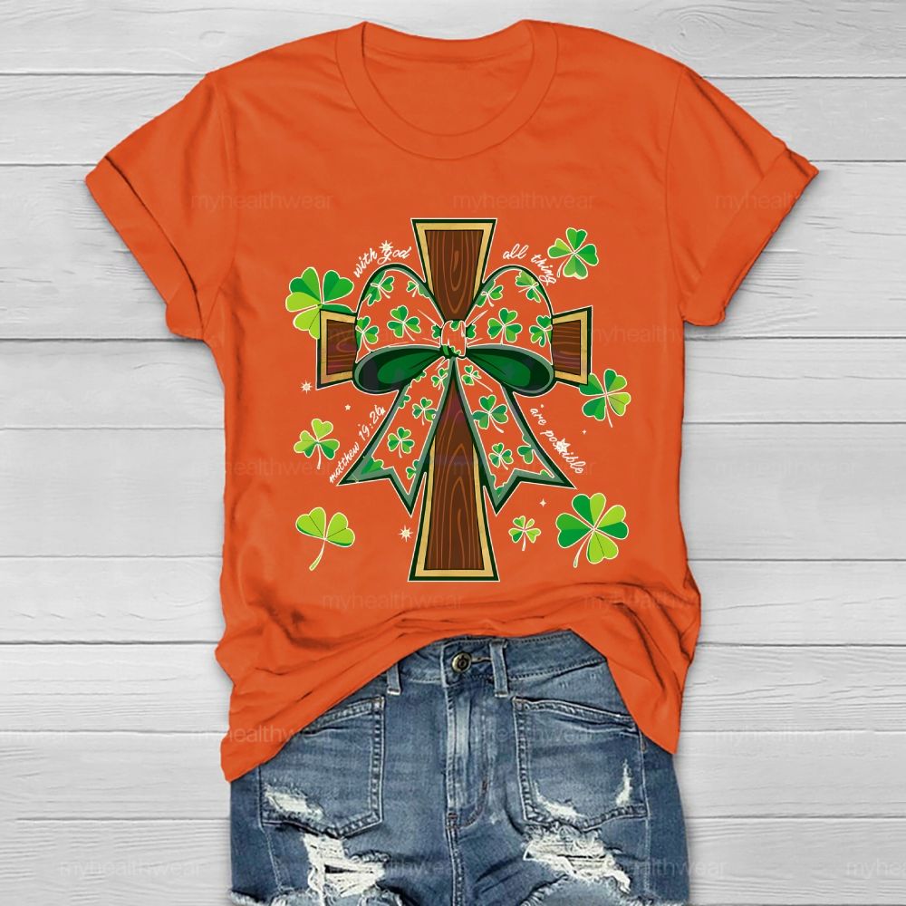 With God All Things Are Possible Christian  Healthwear T-shirt