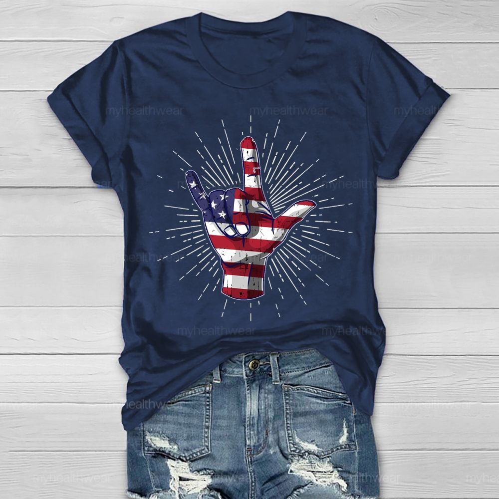 Love Independence Day Healthwear T-shirt