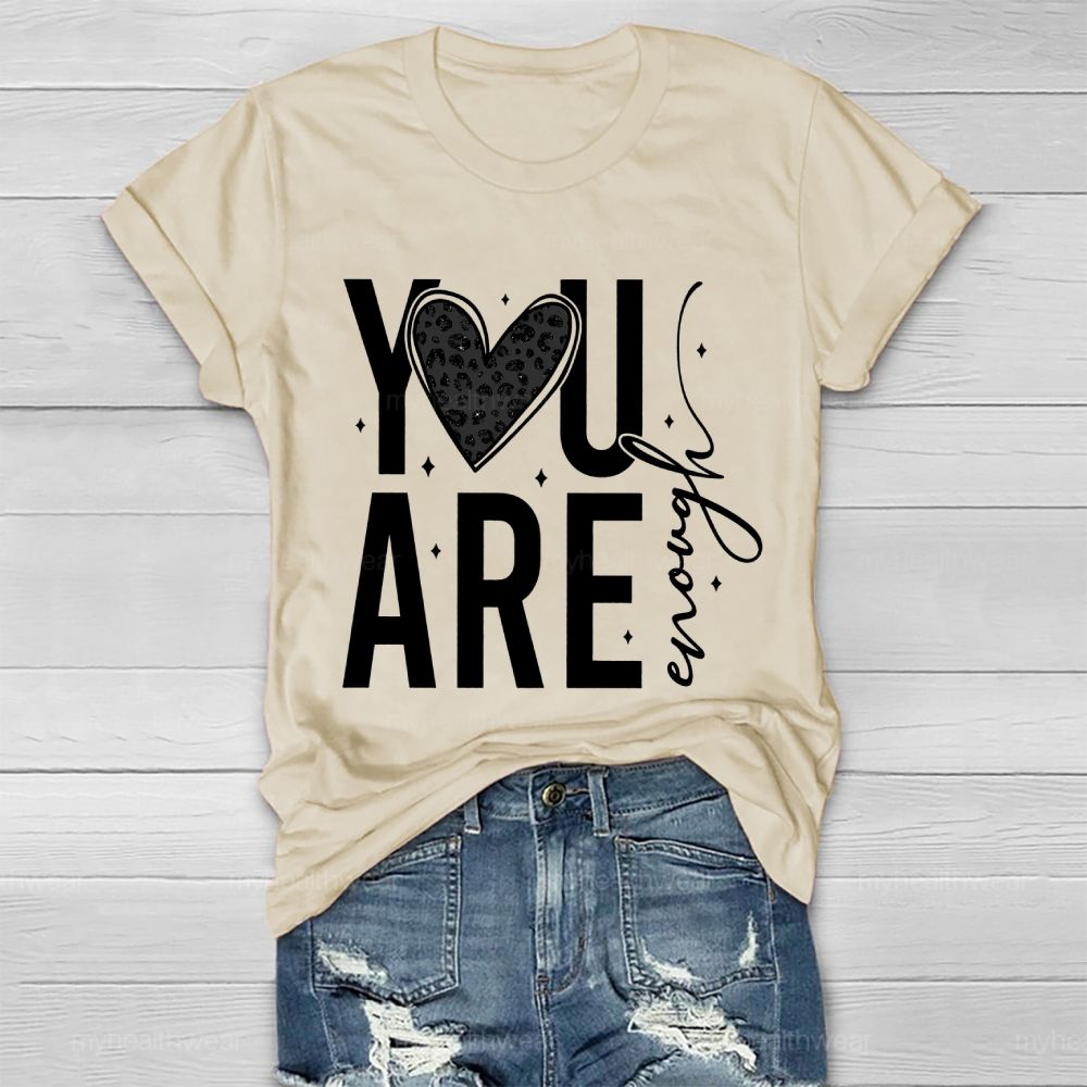 You Are Enough Diamond Heart Healthwear T-shirt