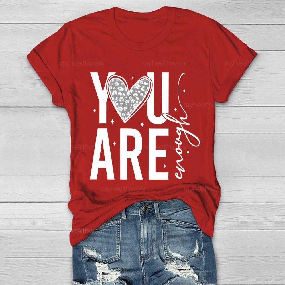 You Are Enough Diamond Heart Healthwear T-shirt