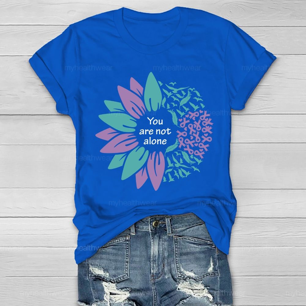 You Are Not Alone Flowers Feathers Healthwear T-shirt