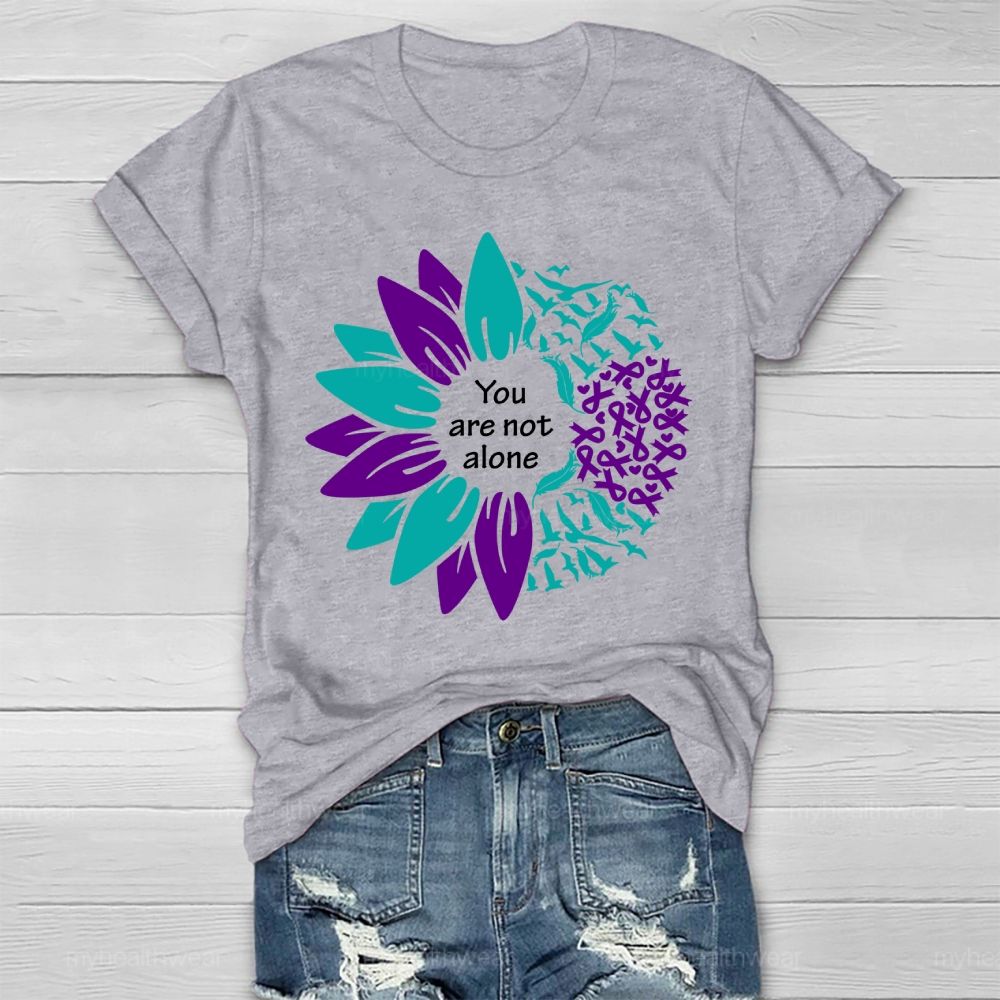 You Are Not Alone Flowers Feathers Healthwear T-shirt